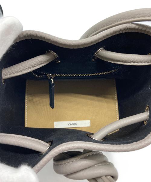 VASIC（ヴァジック）VASIC (ヴァジック) レザーハンドバッグ グレーの古着・服飾アイテム