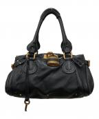 Chloeクロエ）の古着「パディントン レザーハンドバッグ」｜ブラック