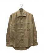maison kitsuneメゾンキツネ）の古着「Snaps Overshirt Sand」｜ベージュ