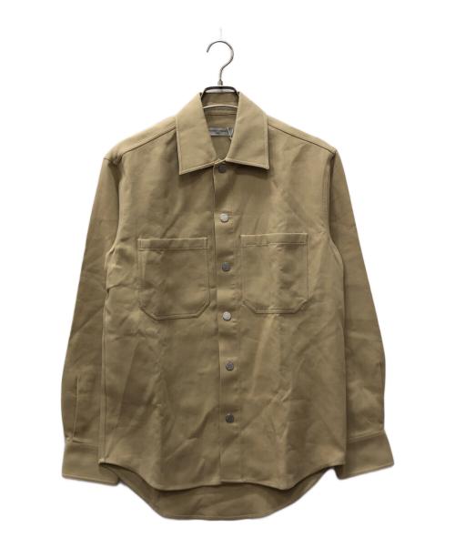 maison kitsune（メゾンキツネ）maison kitsune (メゾンキツネ) Snaps Overshirt Sand ベージュ サイズ:XS 未使用品の古着・服飾アイテム
