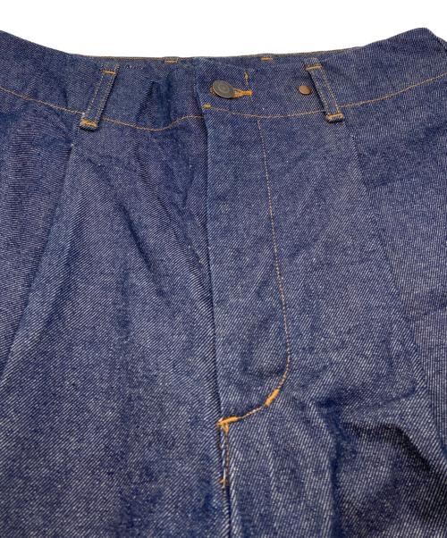 My Beautiful Landlet（マイビューティフルランドレット）My Beautiful Landlet (マイビューティフルランドレット) ワイドデニムパンツ ブルーの古着・服飾アイテム