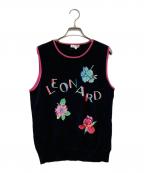 LEONARDレオナール）の古着「シルク混ノースリーブニット」｜ブラック