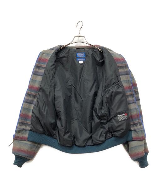 PENDLETON（ペンドルトン）PENDLETON (ペンドルトン) ネイティブボーダージャケット グレー サイズ:Sの古着・服飾アイテム