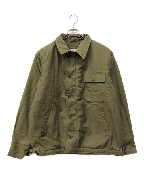 U'S NAVY（ユーエスネイビー）U'S NAVY (ユーエスネイビー) A-2デッキジャケット カーキ サイズ:Lの古着・服飾アイテム