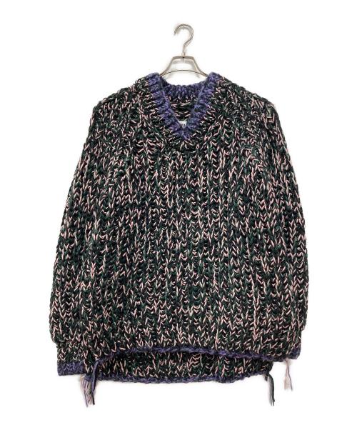 MM6 Maison Margiela（エムエムシックスメゾンマルジェラ）MM6 Maison Margiela (エムエムシックスメゾンマルジェラ) マルチカラーセーター グリーン サイズ:XSの古着・服飾アイテム