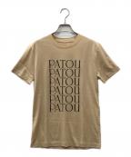 patouパトゥ）の古着「オーガニックコットンロゴTシャツ」｜ベージュ
