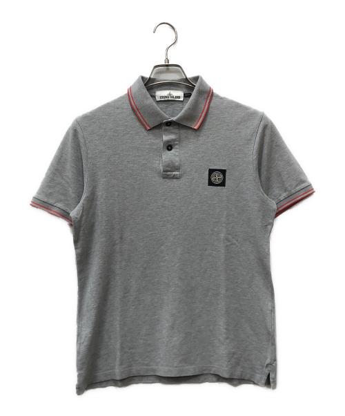 STONE ISLAND（ストーンアイランド）STONE ISLAND (ストーンアイランド) 半袖ポロシャツ グレー サイズ:Mの古着・服飾アイテム