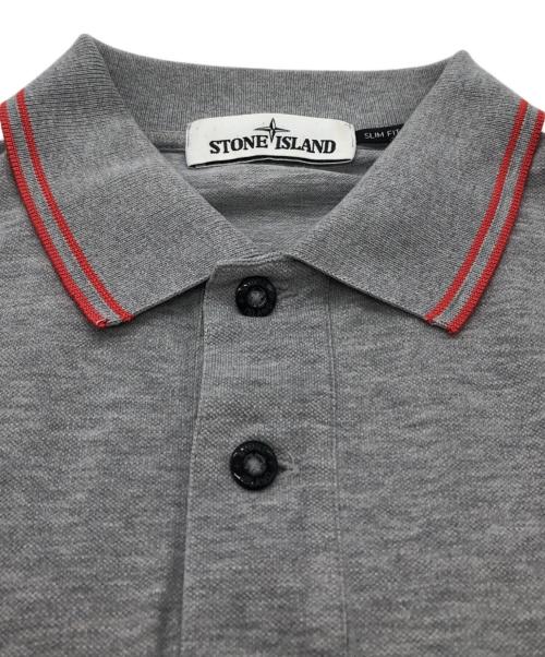 STONE ISLAND（ストーンアイランド）STONE ISLAND (ストーンアイランド) 半袖ポロシャツ グレー サイズ:Mの古着・服飾アイテム