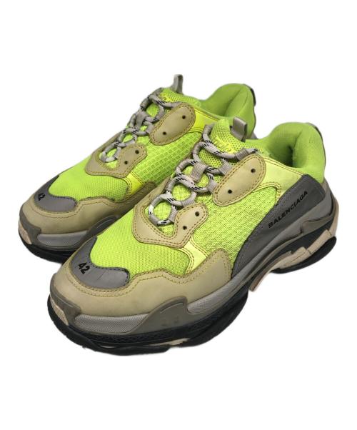 BALENCIAGA（バレンシアガ）BALENCIAGA (バレンシアガ) TRIPLE S/スニーカー イエロー サイズ:27.5cmの古着・服飾アイテム