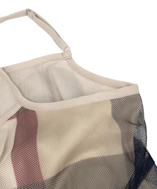 BLACK LABEL CRESTBRIDGE（ブラックレーベル クレストブリッジ）BLACK LABEL CRESTBRIDGE (ブラックレーベル クレストブリッジ) チェックキャミソールチュールワンピース ベージュ サイズ:38の古着・服飾アイテム