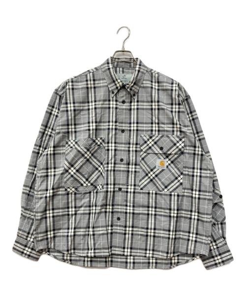 CarHartt（カーハート）CarHartt (カーハート) INVINCIBLE (インヴィンシブル) Work Shirt Max グレー サイズ:Lの古着・服飾アイテム
