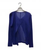 PLEATS PLEASEプリーツプリーズ）の古着「プリーツカーディガン」｜ブルー