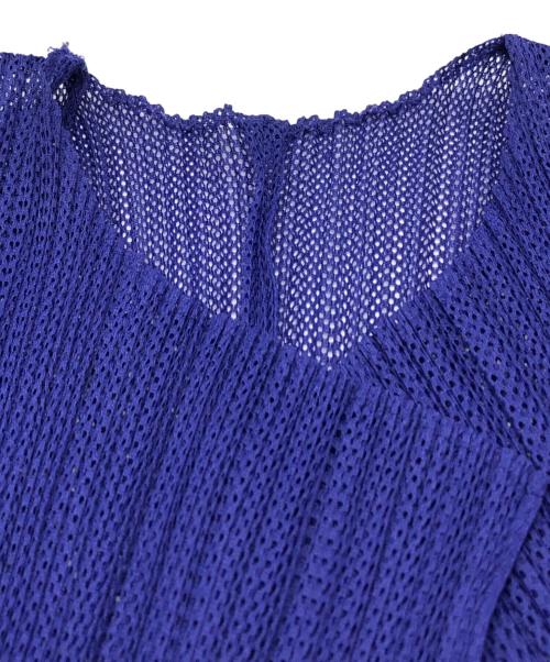 PLEATS PLEASE（プリーツプリーズ）PLEATS PLEASE (プリーツプリーズ) プリーツカーディガン ブルー サイズ:3の古着・服飾アイテム