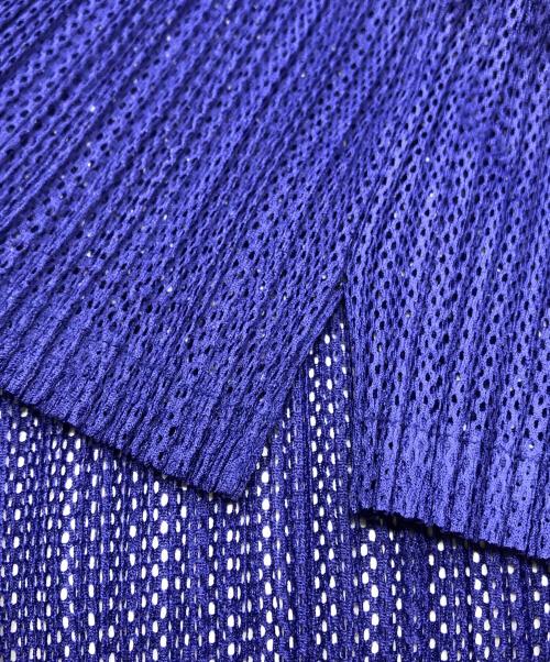 PLEATS PLEASE（プリーツプリーズ）PLEATS PLEASE (プリーツプリーズ) プリーツカーディガン ブルー サイズ:3の古着・服飾アイテム