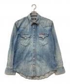 Hysteric Glamourヒステリックグラマー）の古着「CONEY ISLAND刺繍ウエスタンデニムシャツ」｜インディゴ