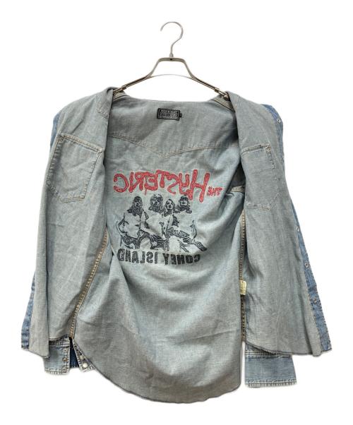 Hysteric Glamour（ヒステリックグラマー）Hysteric Glamour (ヒステリックグラマー) CONEY ISLAND刺繍ウエスタンデニムシャツ インディゴ サイズ:Mの古着・服飾アイテム