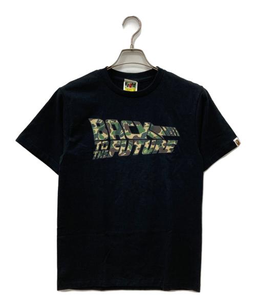 A BATHING APE（ア ベイシング エイプ）A BATHING APE (ア ベイシング エイプ) BACK TO THE FUTURE (バックトゥザフューチャー) プリントTシャツ ブラック サイズ:Sの古着・服飾アイテム