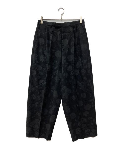 LAD MUSICIAN（ラッドミュージシャン）LAD MUSICIAN (ラッドミュージシャン) フラワープリントタックパンツ ブラック サイズ:42の古着・服飾アイテム
