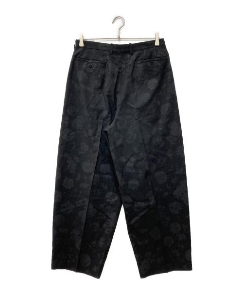 LAD MUSICIAN（ラッドミュージシャン）LAD MUSICIAN (ラッドミュージシャン) フラワープリントタックパンツ ブラック サイズ:42の古着・服飾アイテム
