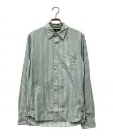RRL（ダブルアールエル）の古着「ストライプシャツ」｜グリーン