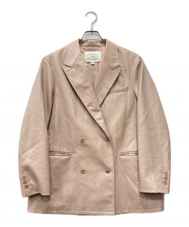 中古・古着通販】AMERI (アメリ) LUSTER FAKE LEATHER JACKET ピンク