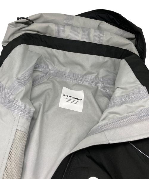 and wander（アンドワンダー）and wander (アンドワンダー) PERTEX SHIELD rain jacket ブラック サイズ:XLの古着・服飾アイテム