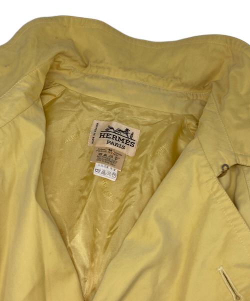 HERMES（エルメス）HERMES (エルメス) トレンチコート イエロー サイズ:46の古着・服飾アイテム