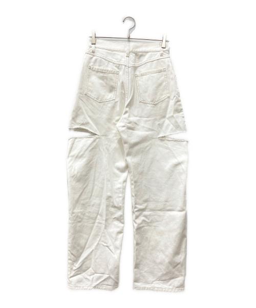 Maison Margiela 1（メゾンマルジェラ 1）Maison Margiela 1 (メゾンマルジェラ 1) 5Pocket Cut スラッシュ デニムパンツ ホワイト サイズ:38の古着・服飾アイテム