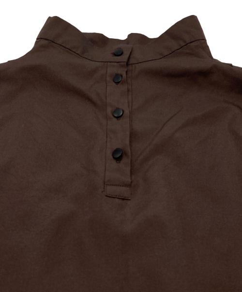Humoresque（ユーモレスク）Humoresque (ユーモレスク) highneck drape blouse ブラウン サイズ:FREEの古着・服飾アイテム