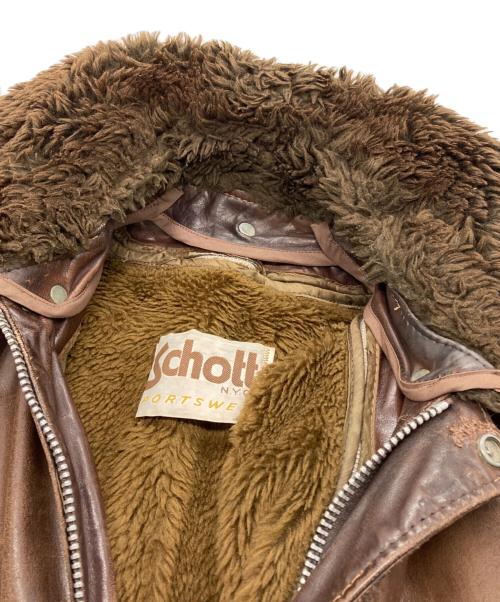 Schott（ショット）Schott (ショット) G-1フライトレザージャケット ブラウン サイズ:38の古着・服飾アイテム