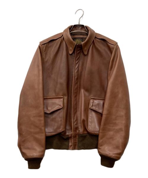 VANSON（バンソン）VANSON (バンソン) A-2レザーフライトジャケット ブラウン サイズ:38の古着・服飾アイテム