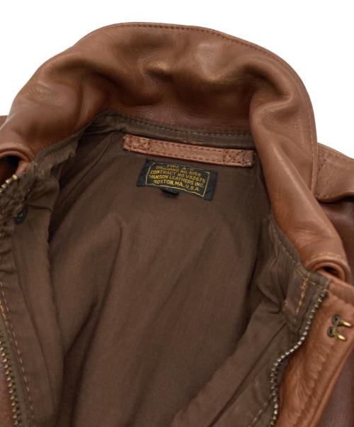 VANSON（バンソン）VANSON (バンソン) A-2レザーフライトジャケット ブラウン サイズ:38の古着・服飾アイテム