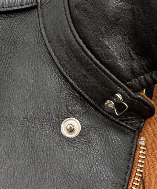 YMCLKY（ワイエムシーエルケーワイ）YMCLKY (ワイエムシーエルケーワイ) A-2 レザーフライトジャケット ブラウン サイズ:Lの古着・服飾アイテム