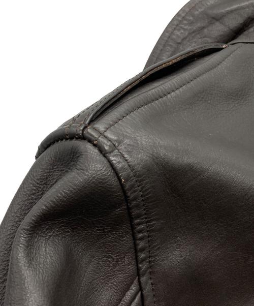 YMCLKY（ワイエムシーエルケーワイ）YMCLKY (ワイエムシーエルケーワイ) A-2 レザーフライトジャケット ブラウン サイズ:Lの古着・服飾アイテム