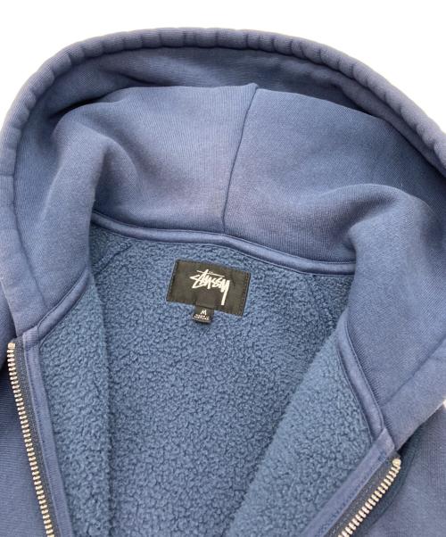 stussy（ステューシー）stussy (ステューシー) RELAXED ZIP HOODIE ブルー サイズ:Mの古着・服飾アイテム