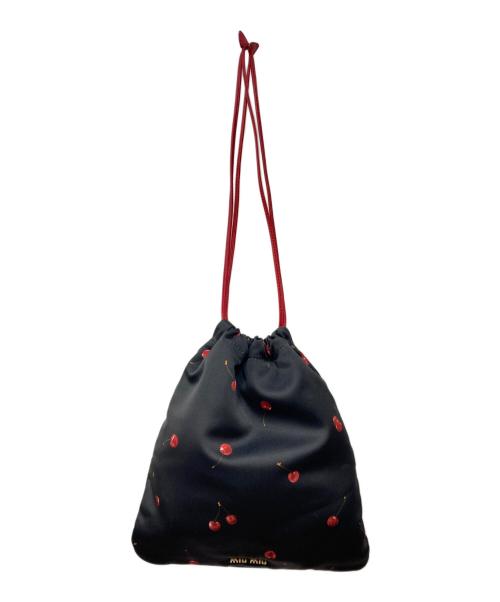 MIU MIU（ミュウミュウ）MIU MIU (ミュウミュウ) 巾着バック ブラック サイズ:下記参照の古着・服飾アイテム