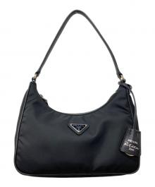 PRADA（プラダ）の古着「ロゴプレートミニハンドバッグ」｜ブラック