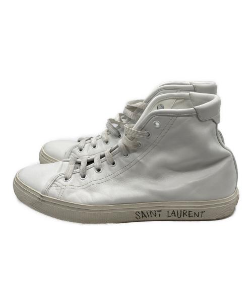 Saint Laurent Paris（サンローランパリ）Saint Laurent Paris (サンローランパリ) Malibu Mid Top Sneakers ホワイト サイズ:26の古着・服飾アイテム