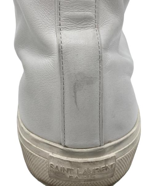 Saint Laurent Paris（サンローランパリ）Saint Laurent Paris (サンローランパリ) Malibu Mid Top Sneakers ホワイト サイズ:26の古着・服飾アイテム