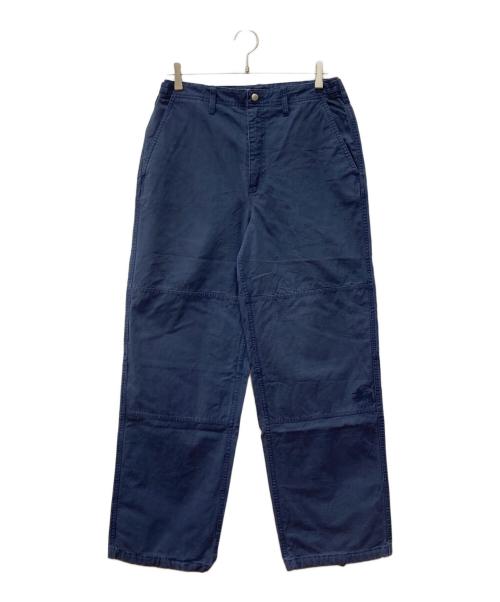 stussy（ステューシー）stussy (ステューシー) リップストップ ダブルニーワークパンツ ネイビー サイズ:SIZE 76cm (W30)の古着・服飾アイテム