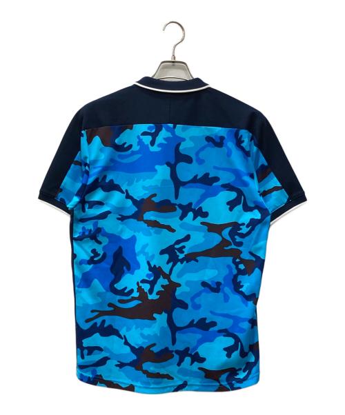 F.C.R.B.（エフシーレアルブリストル）F.C.R.B. (エフシーレアルブリストル) カモフラゲームシャツ ブルー サイズ:Mの古着・服飾アイテム