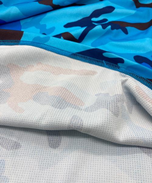 F.C.R.B.（エフシーレアルブリストル）F.C.R.B. (エフシーレアルブリストル) カモフラゲームシャツ ブルー サイズ:Mの古着・服飾アイテム