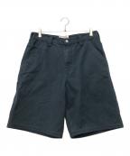 stussyステューシー）の古着「WASHED CANVAS WORK SHORT」｜ネイビー