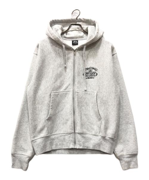 stussy（ステューシー）stussy (ステューシー) BUILT TO LAST ZIP HOODIE グレー サイズ:Sの古着・服飾アイテム