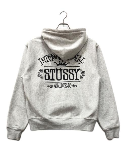 stussy（ステューシー）stussy (ステューシー) BUILT TO LAST ZIP HOODIE グレー サイズ:Sの古着・服飾アイテム