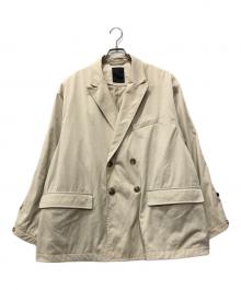 DAIWA PIER39（ダイワ ピア39）の古着「TECH DOUBLE-BREASTED JACKET TWILL」｜ベージュ