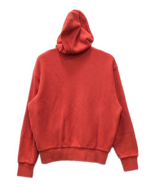 stussy（ステューシー）stussy (ステューシー) DOUBLE LAYER WAFFLE ZIP HOODIE レッド サイズ:Sの古着・服飾アイテム