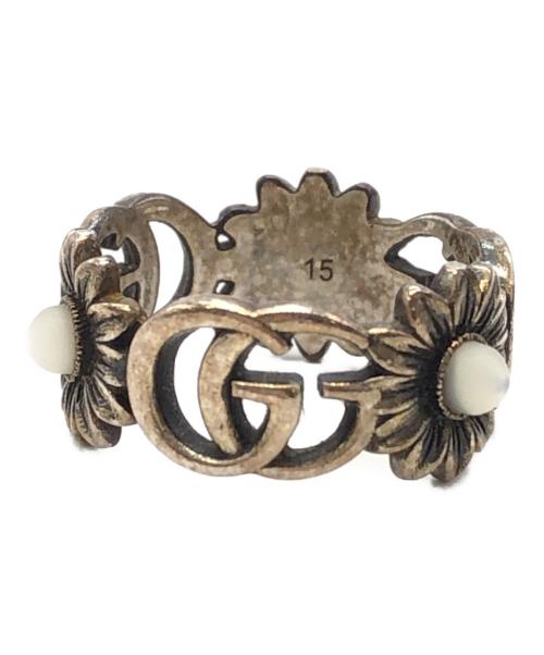 GUCCI（グッチ）GUCCI (グッチ) GGフラワーリング ゴールド サイズ:12号の古着・服飾アイテム