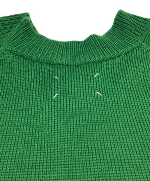 Maison Margiela（メゾンマルジェラ）Maison Margiela (メゾンマルジェラ) タバードVネック トップス カシミヤ混ウール ジレ グリーン サイズ:Sの古着・服飾アイテム