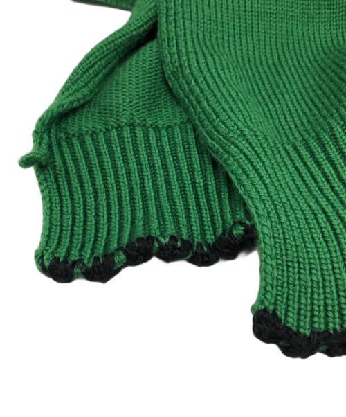 Maison Margiela（メゾンマルジェラ）Maison Margiela (メゾンマルジェラ) タバードVネック トップス カシミヤ混ウール ジレ グリーン サイズ:Sの古着・服飾アイテム